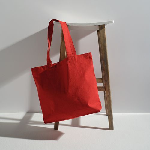 red Bolsa de Compra Aconcagua; rCotton 280 gsm. Asas 65 cm y fuelle