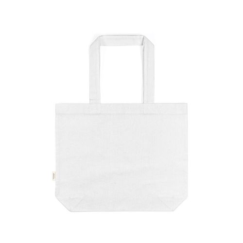 white Bolsa de Compra Aconcagua; rCotton 280 gsm. Asas 65 cm y fuelle