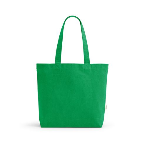green Bolsa de Compra Aconcagua; rCotton 280 gsm. Asas 65 cm y fuelle