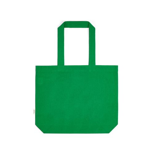 green Bolsa de Compra Aconcagua; rCotton 280 gsm. Asas 65 cm y fuelle