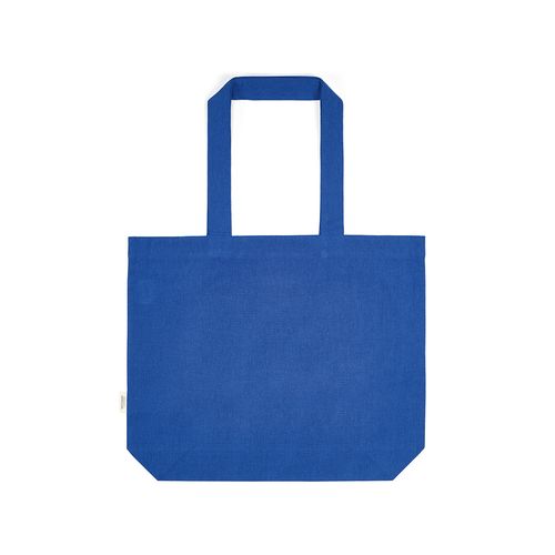 azulón Bolsa de Compra Aconcagua; rCotton 280 gsm. Asas 65 cm y fuelle