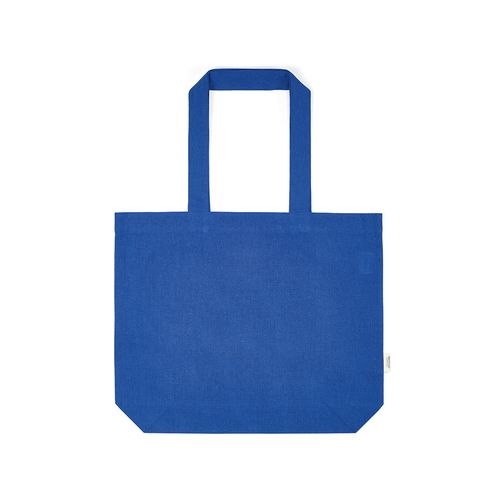 azulón Bolsa de Compra Aconcagua; rCotton 280 gsm. Asas 65 cm y fuelle