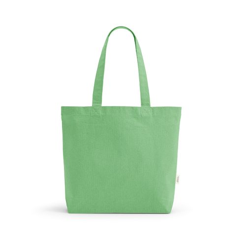 verde claro Bolsa de Compra Aconcagua; rCotton 280 gsm. Asas 65 cm y fuelle