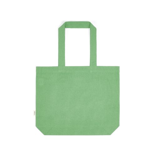 verde claro Bolsa de Compra Aconcagua; rCotton 280 gsm. Asas 65 cm y fuelle