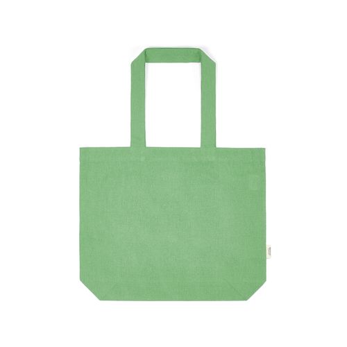 verde claro Bolsa de Compra Aconcagua; rCotton 280 gsm. Asas 65 cm y fuelle