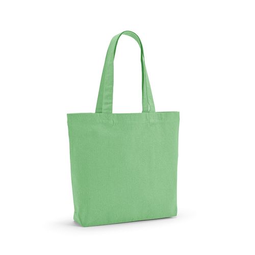 verde claro Bolsa de Compra Aconcagua; rCotton 280 gsm. Asas 65 cm y fuelle