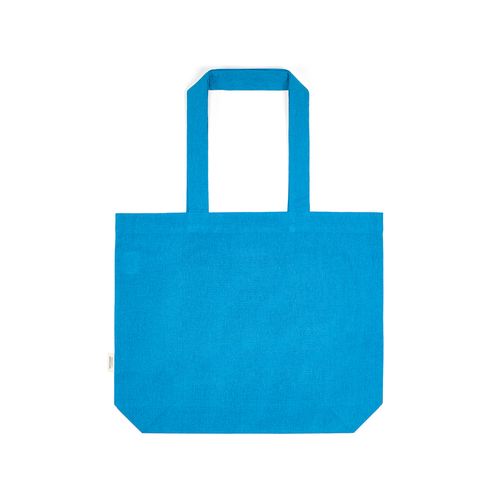 azul claro Bolsa de Compra Aconcagua; rCotton 280 gsm. Asas 65 cm y fuelle