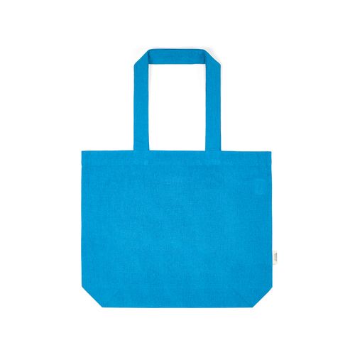 azul claro Bolsa de Compra Aconcagua; rCotton 280 gsm. Asas 65 cm y fuelle