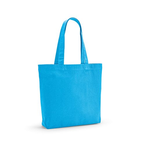 azul claro Bolsa de Compra Aconcagua; rCotton 280 gsm. Asas 65 cm y fuelle