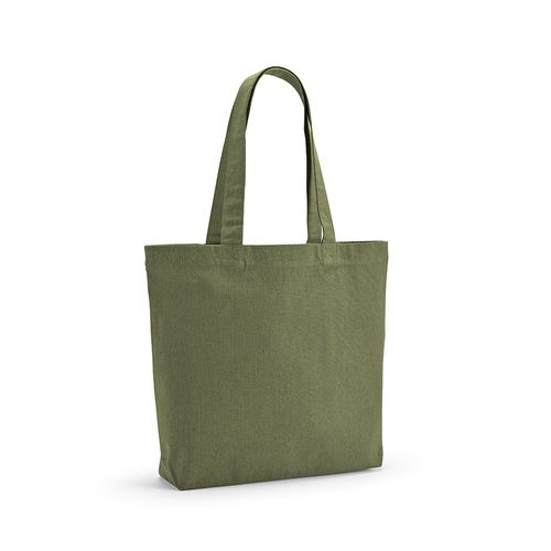 ejército verde Bolsa de Compra Aconcagua; rCotton 280 gsm. Asas 65 cm y fuelle