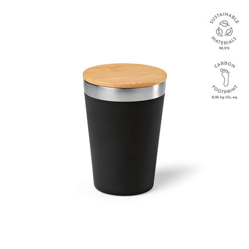 Gobelet Don rSS 400ml avec couvercle bambou. Double paroi - 2