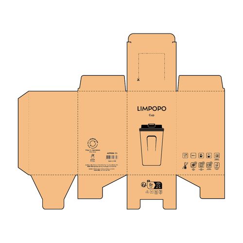 Gobelet de voyage Limpopo rSS 490ml. Double paroi, étanche - 10