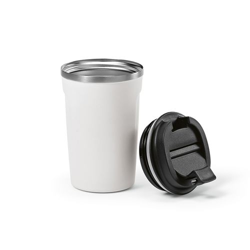 white Vaso de viaje Limpopo; rInox, 490 ml. Doble pared, hermético