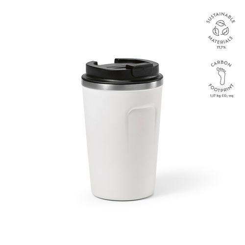 white Vaso de viaje Limpopo; rInox, 490 ml. Doble pared, hermético