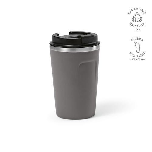 gray Vaso de viaje Limpopo; rInox, 490 ml. Doble pared, hermético
