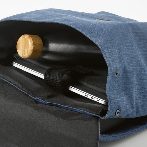 blue Mochila Prague de 25 l de rCotton. Cierre de gancho. PC de 17