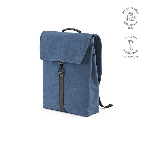 blue Mochila Prague de 25 l de rCotton. Cierre de gancho. PC de 17