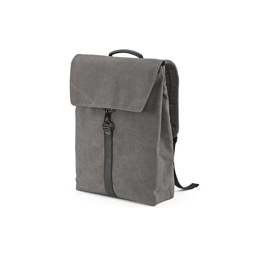 gris oscuro Mochila Prague de 25 l de rCotton. Cierre de gancho. PC de 17