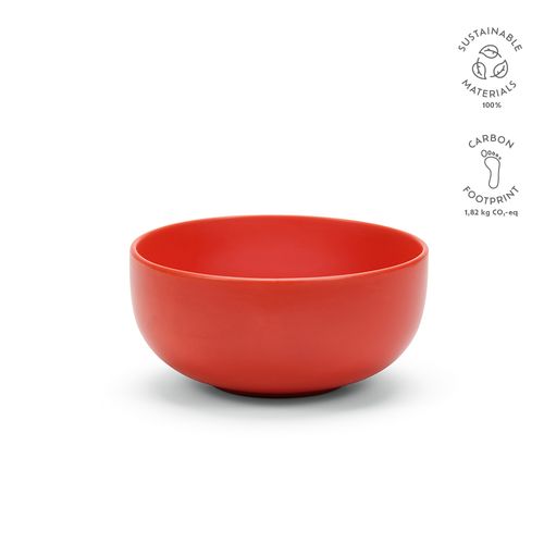 red Cuenco Okeeffe de cerámica de 720 ml. Acabado mate
