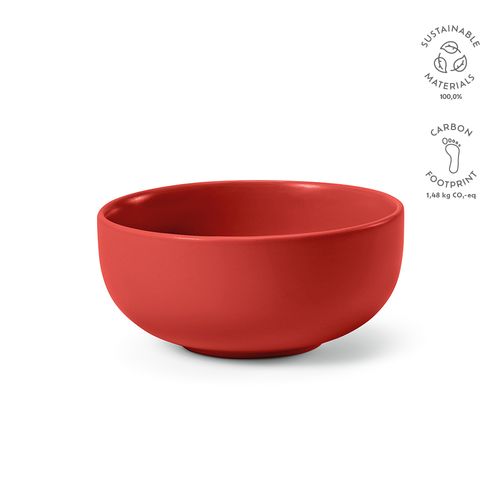 red Cuenco Okeeffe de cerámica de 720 ml. Acabado mate