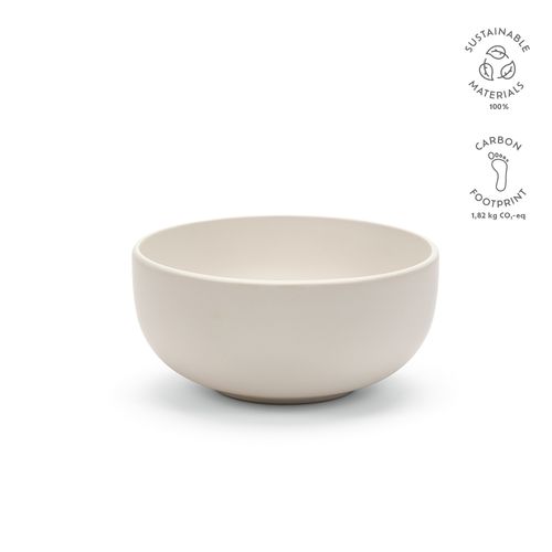 white Cuenco Okeeffe de cerámica de 720 ml. Acabado mate