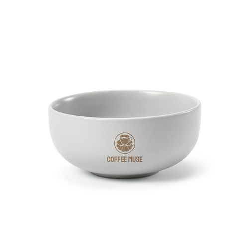 gris claro Cuenco Okeeffe de cerámica de 720 ml. Acabado mate