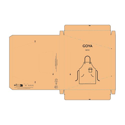 Delantal Goya en algodón reciclado de 300 gsm y detalles en rPU