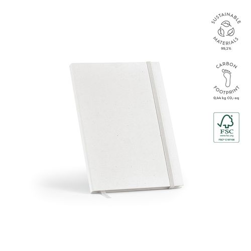 Carnet Hugo couverture en briques lait recyc., 160p 70g/m²