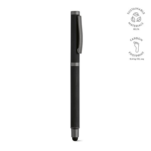 black Bolígrafo táctil Woolf;de rInox. Tinta Dokumental® negra de 1 km