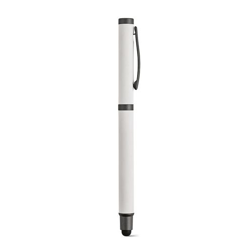 white Bolígrafo táctil Woolf;de rInox. Tinta Dokumental® negra de 1 km