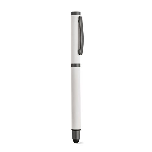 white Bolígrafo táctil Woolf;de rInox. Tinta Dokumental® negra de 1 km