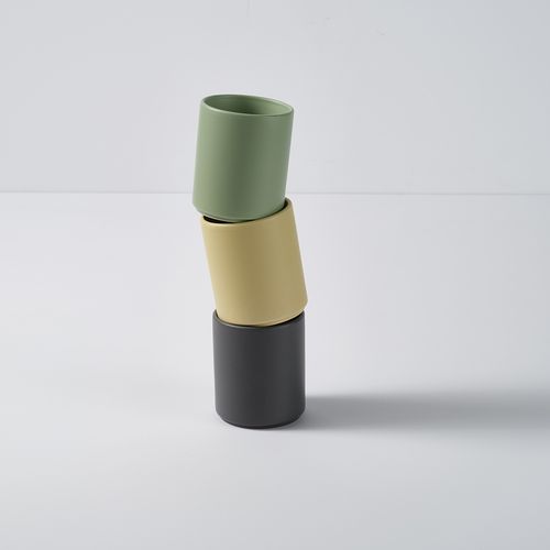 gris oscuro Taza de cerámica Tiber 250. 240 ml. Acabado mate