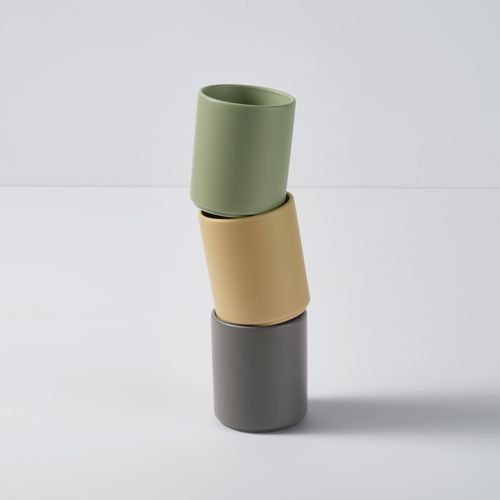 gris oscuro Taza de cerámica Tiber 250. 240 ml. Acabado mate