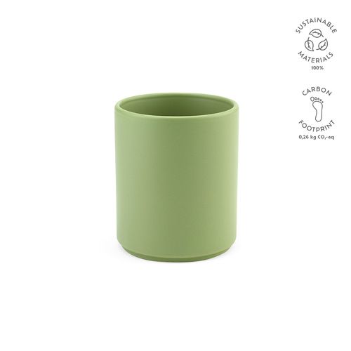 verde mate Taza de cerámica Tiber 250. 240 ml. Acabado mate