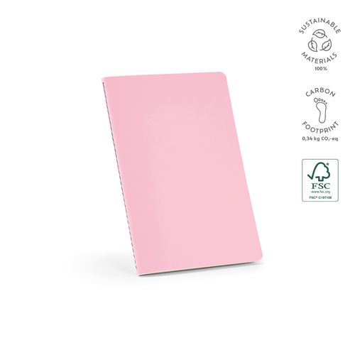 pink Cuaderno Bronte A5 de tapa blanda de cartón reciclado. Papel FSC®