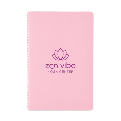 Cuaderno Bronte A5 de tapa blanda de cartón reciclado. Papel FSC