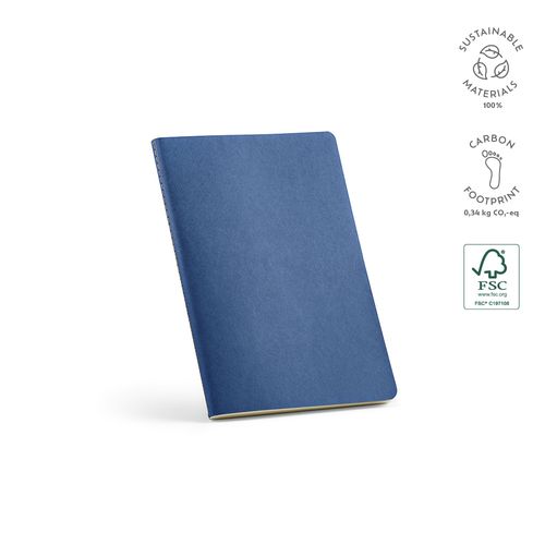 azulón Cuaderno Bronte A5 de tapa blanda de cartón reciclado. Papel FSC®