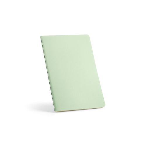 verde pastel Cuaderno Bronte A5 de tapa blanda de cartón reciclado. Papel FSC