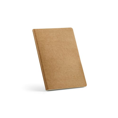 natural Cuaderno Bronte A5 de tapa blanda de cartón reciclado. Papel FSC