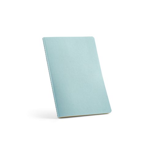 azul / blanco pastel Cuaderno Bronte A5 de tapa blanda de cartón reciclado. Papel FSC