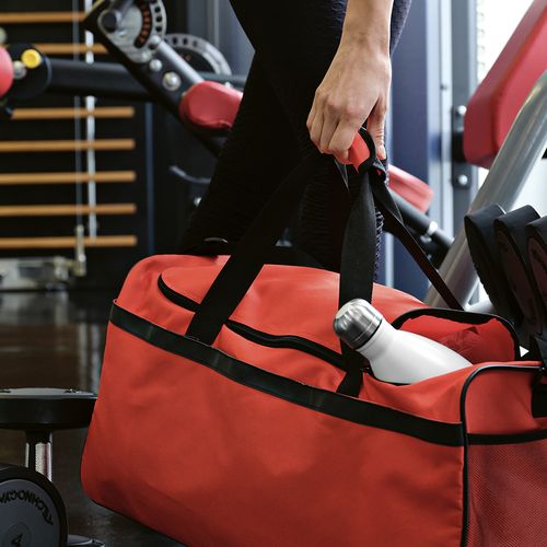 red Bolsa de deporte São Paulo L; 50L, de rPET ripstop. Reflectante