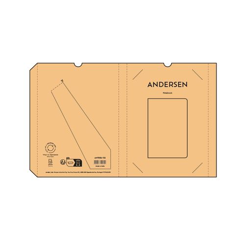 Carnet Andersen couverture en canne à sucre, 196p 80g/m² - 8