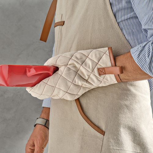 Manopla de cocina Basquiat; algodón reciclado 280gsm y en rPU