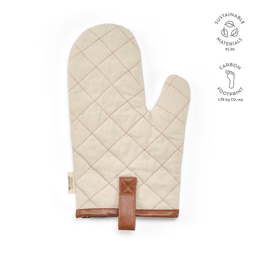 natural Manopla de cocina Basquiat; algodón reciclado 280gsm y en rPU