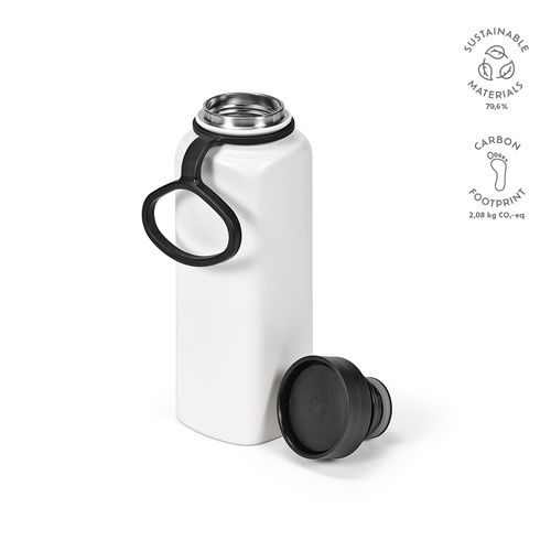 Botella Ural;rInox, 820 ml. Doble pared,hermética.Tapa  giro 360°