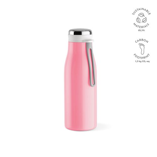 rosa claro Botella Arkansas 350; rInox 400 ml. Doble pared, hermética y asa
