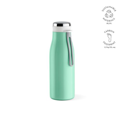 verde pastel Botella Arkansas 350; rInox 400 ml. Doble pared, hermética y asa