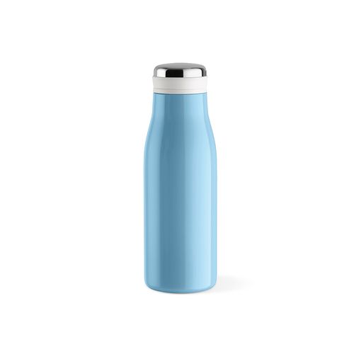 azul / blanco pastel Botella Arkansas 350; rInox 400 ml. Doble pared, hermética y asa