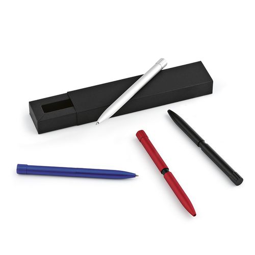 Bolígrafo Borges de rAluminio. Tinta Dokumental® negra de 1 km