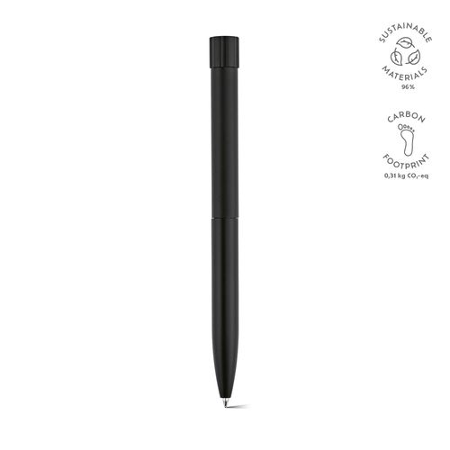 Bolígrafo Borges de rAluminio. Tinta Dokumental® negra de 1 km